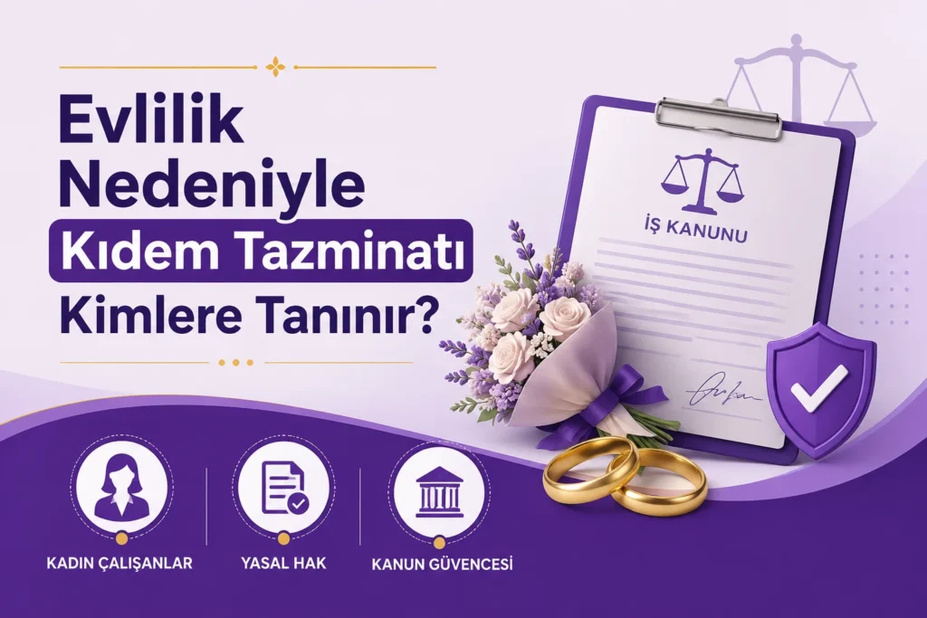 Evlilik nedeniyle kıdem tazminatı hakkı kadın çalışanlara hangi şartlarda tanınır